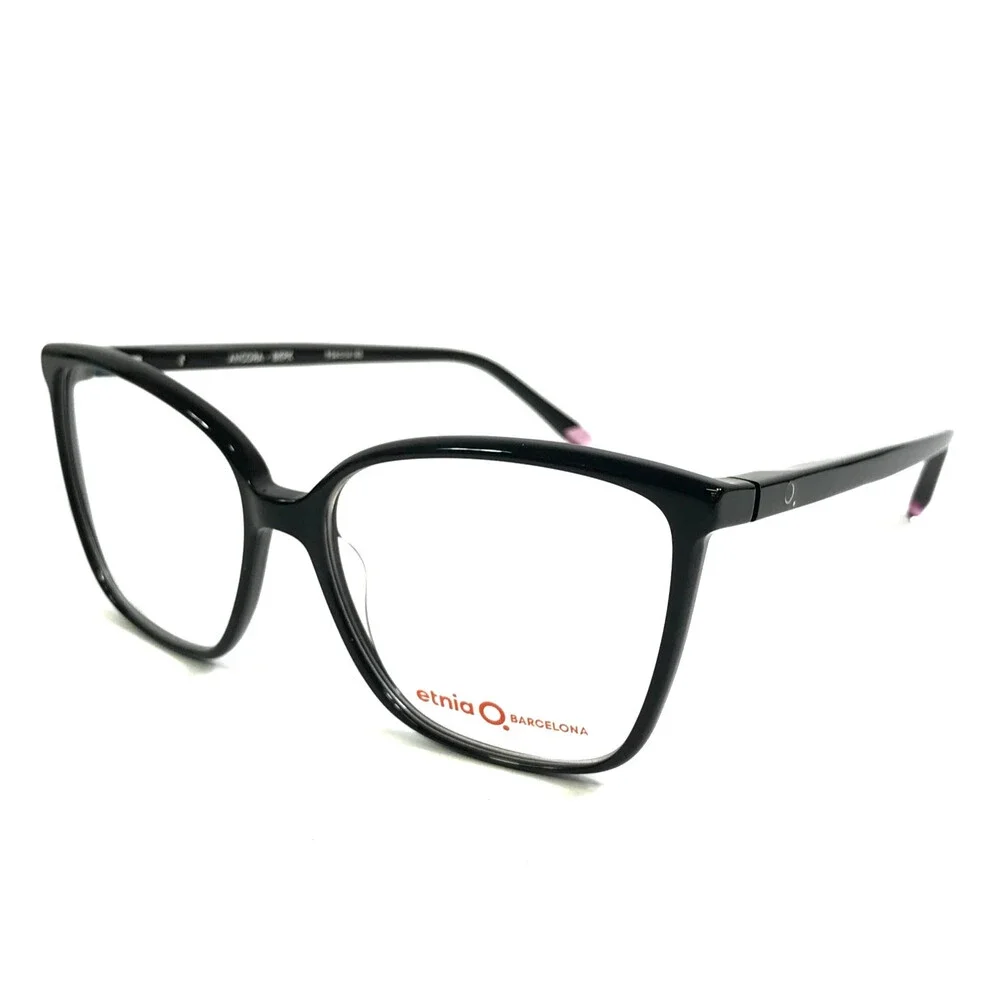 Etnia Barcelona Eyeglasses Frames ANCORA BKPK Black Pink Full Rim 54-14-145